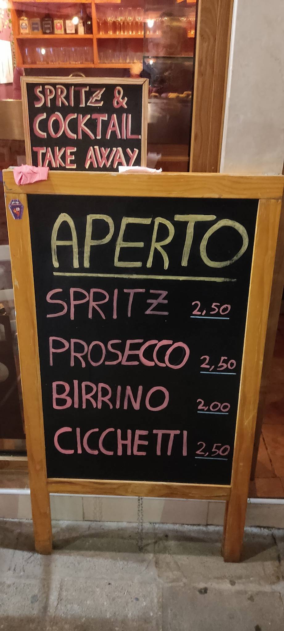 Menu di Bar Riva Vena / Bacaro-Cicchetteria 