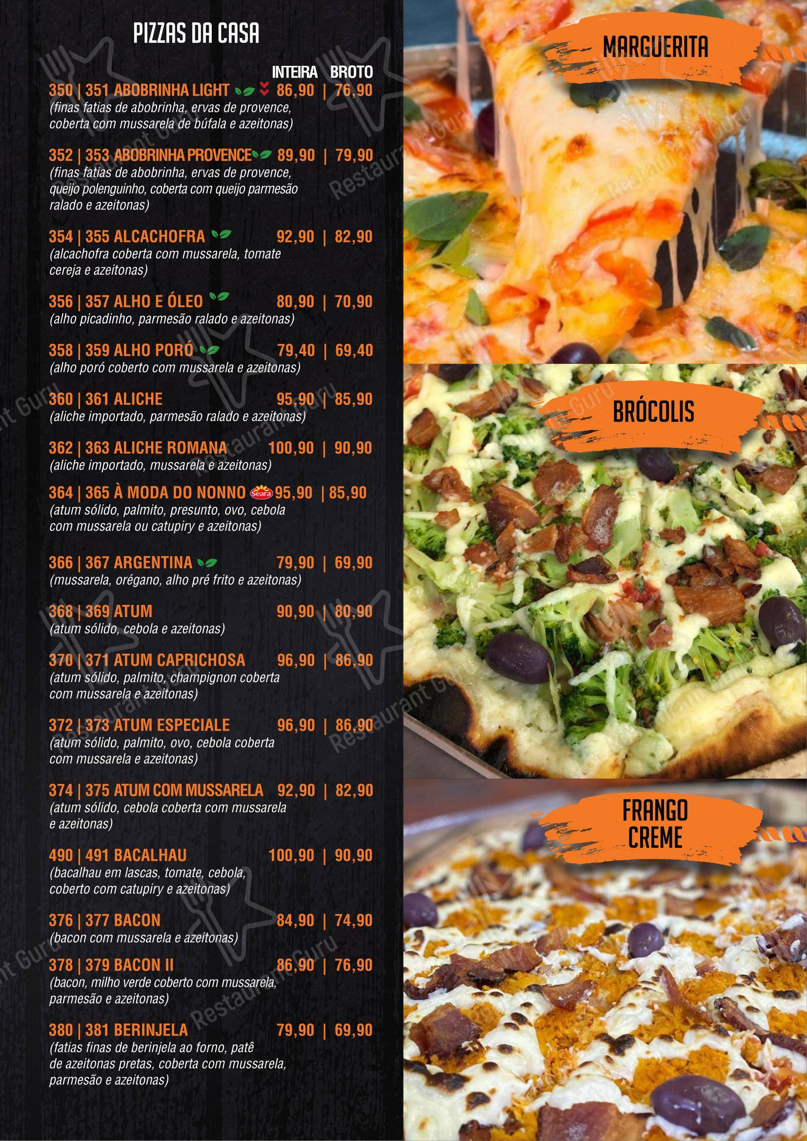 Menu para Bar do Milton pub & bar