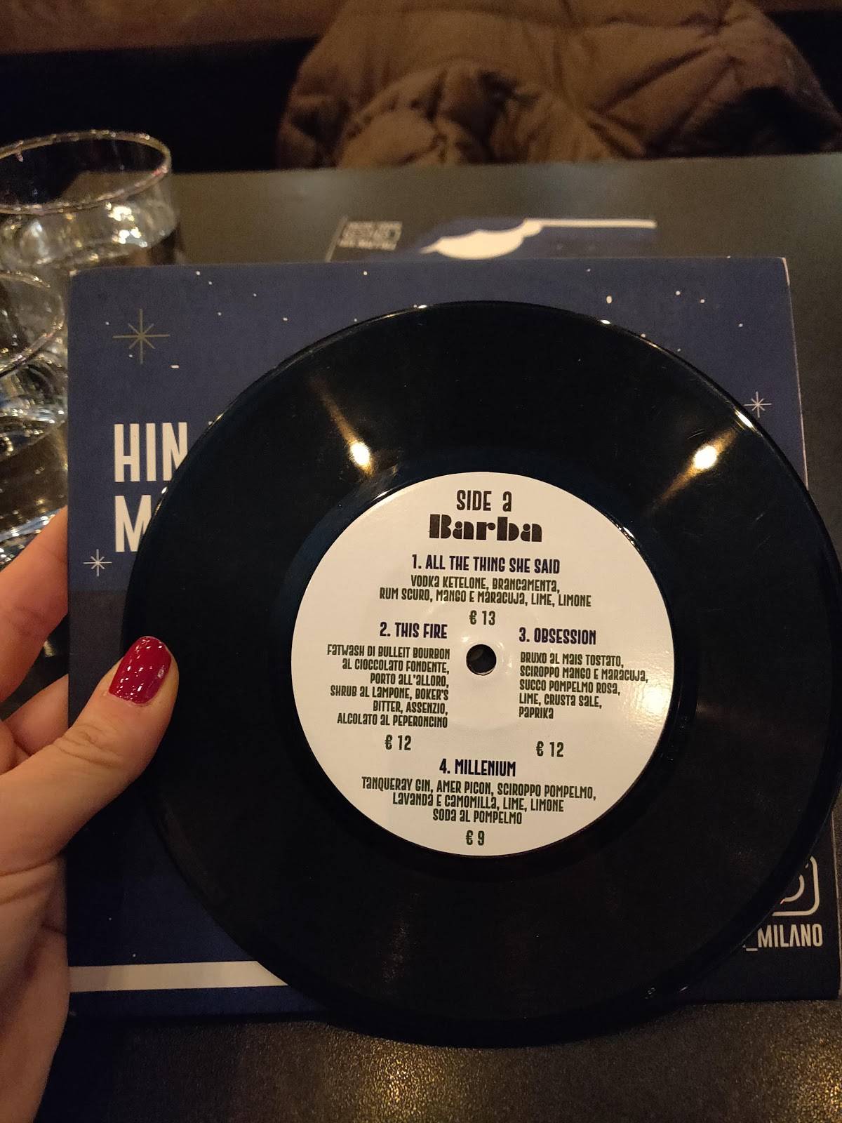 Menu di Barba Milano Cocktail Bar con Cucina Milano 