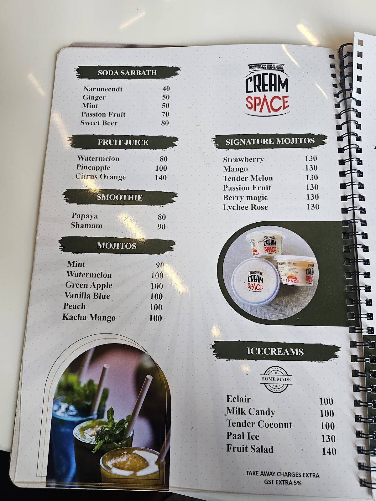 Barbecue Space menu