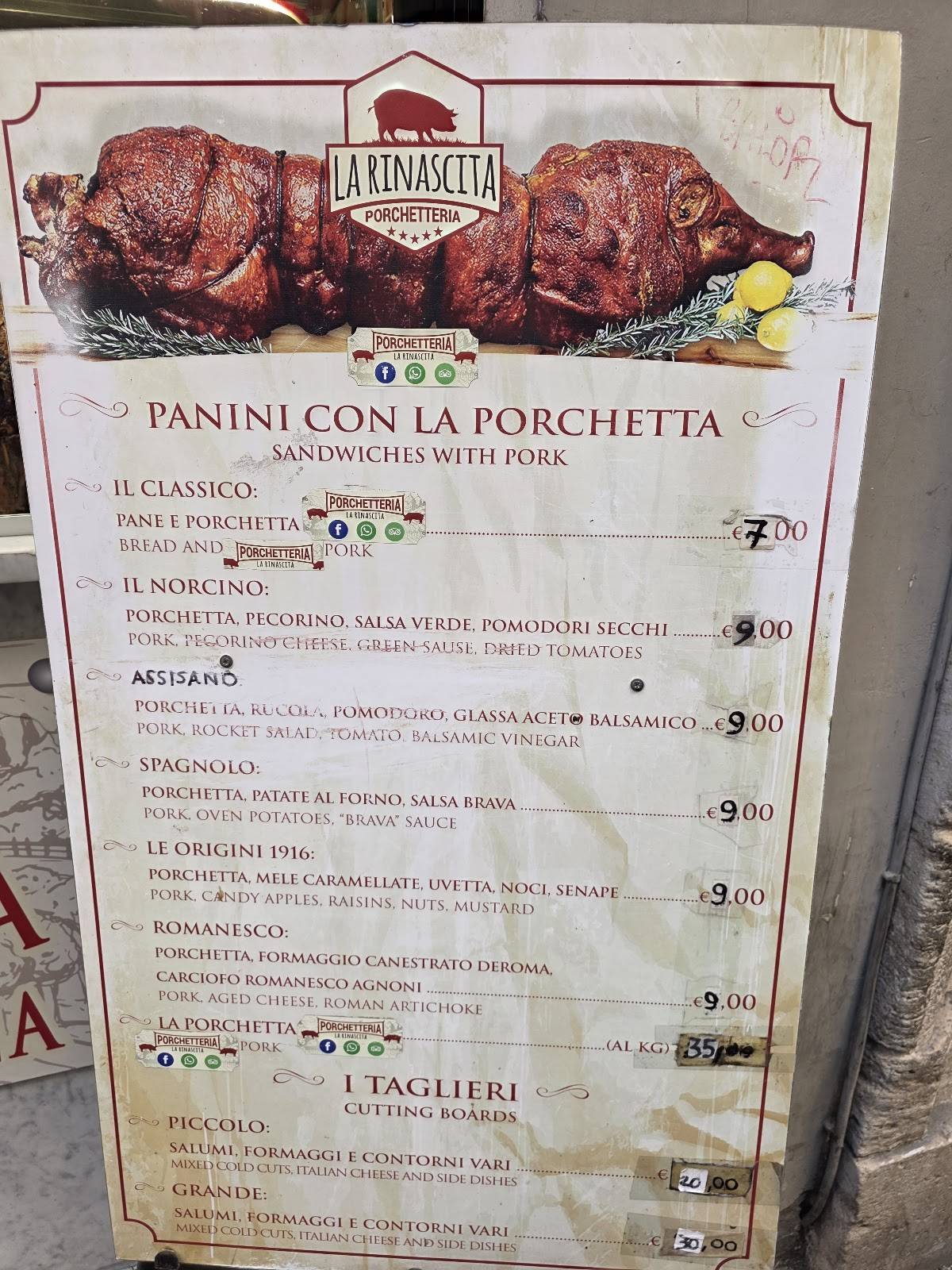 Menu di Barretta Pesce e Porchetta 
