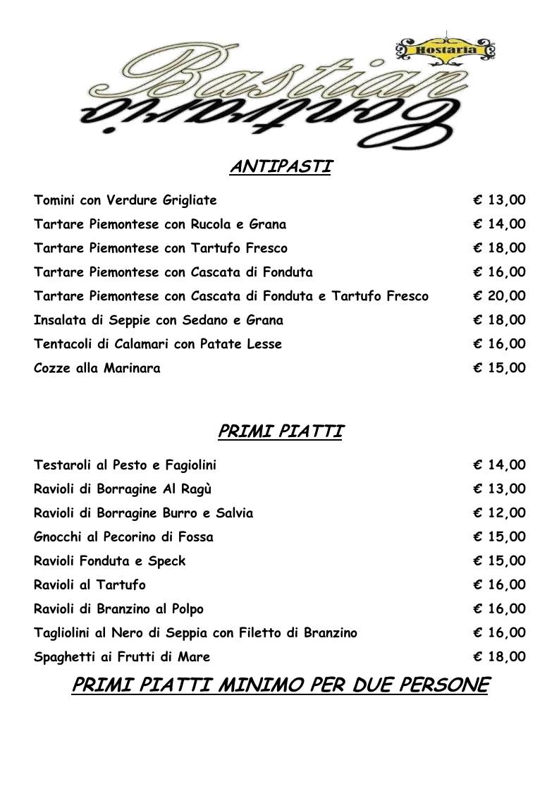 Menu di Bastian Contrario 