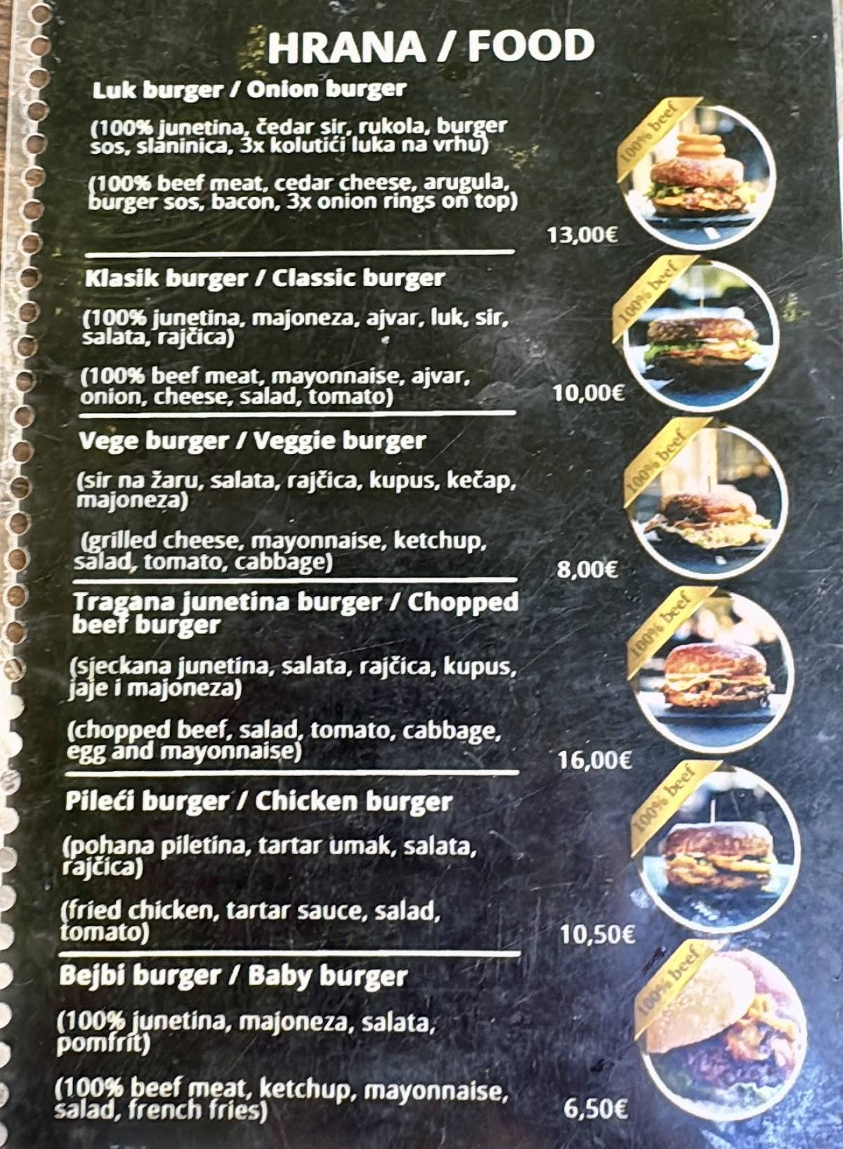 Menu di Beach Bar Valkane 