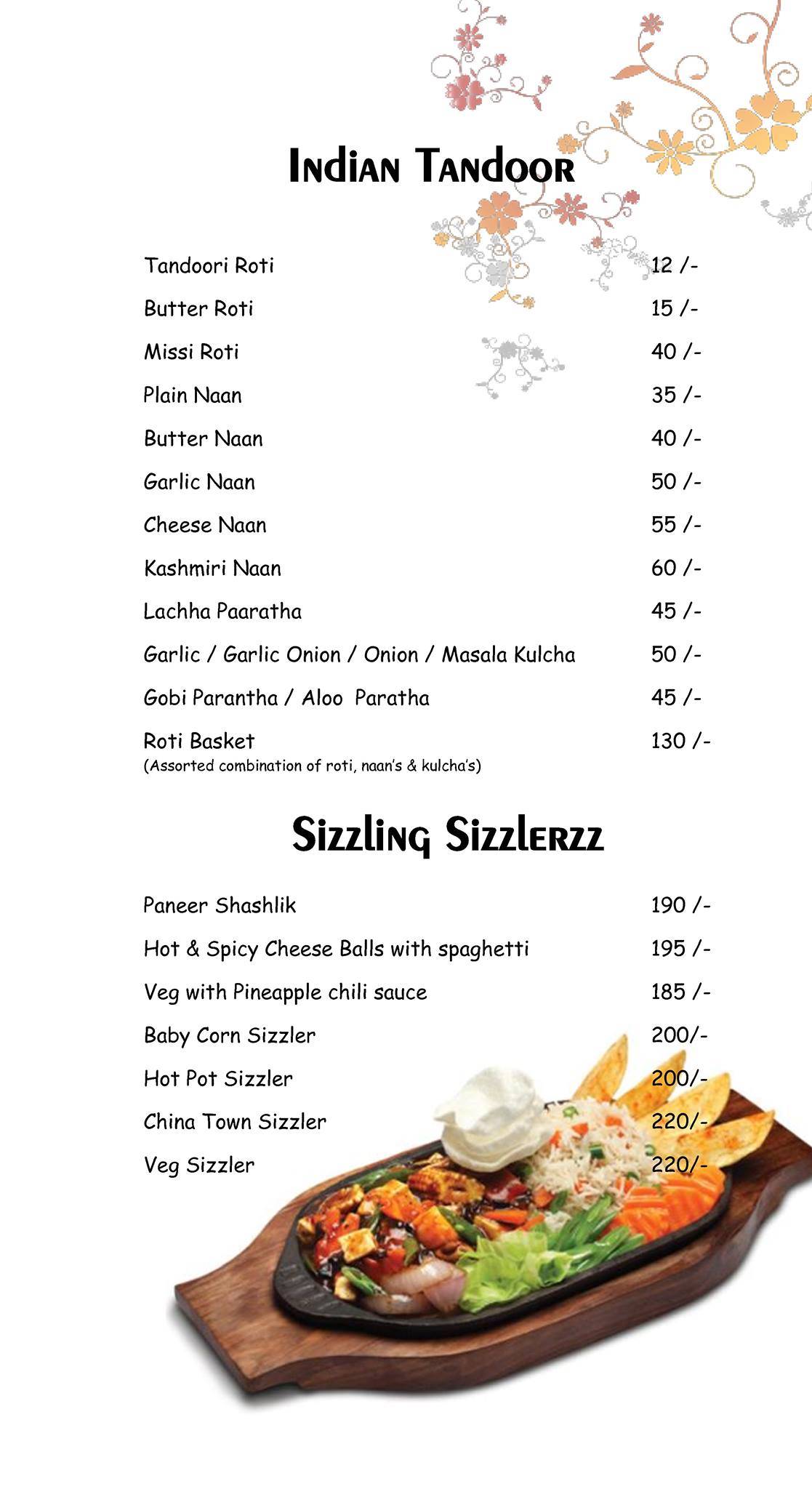 Ark Restaurant and Cafe menu
