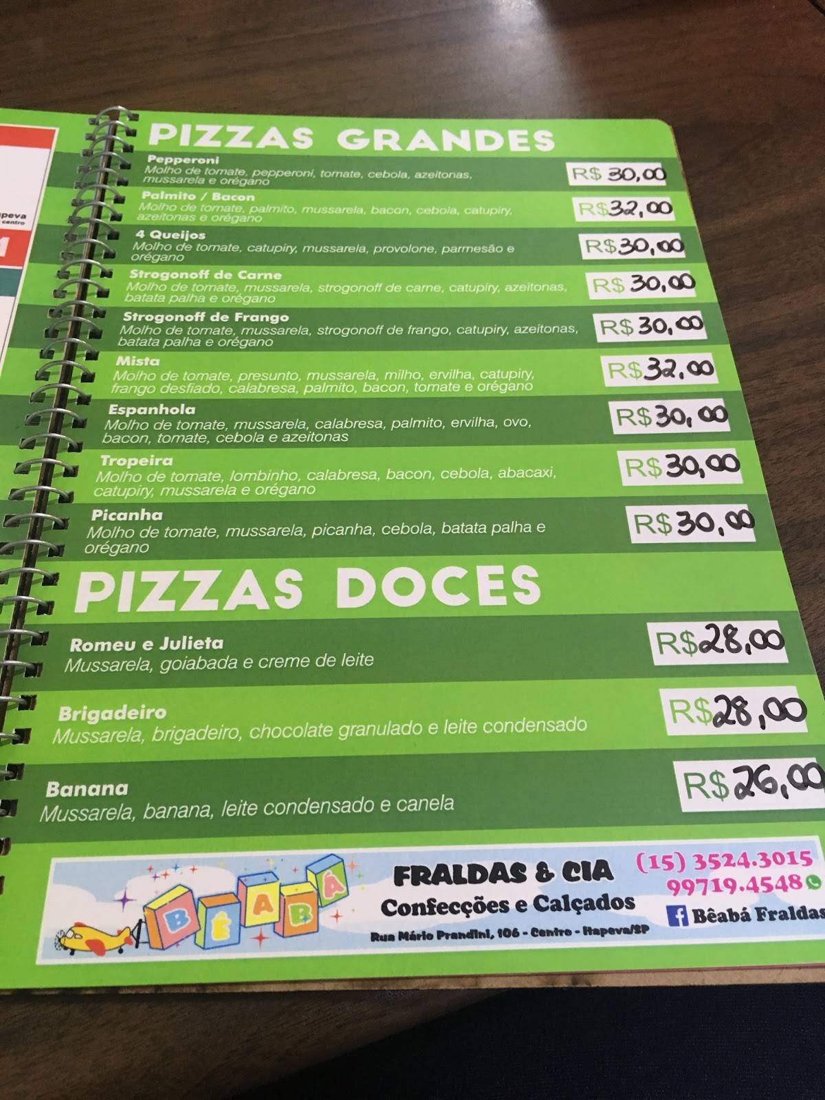 Padaria Bel Pan cardápio