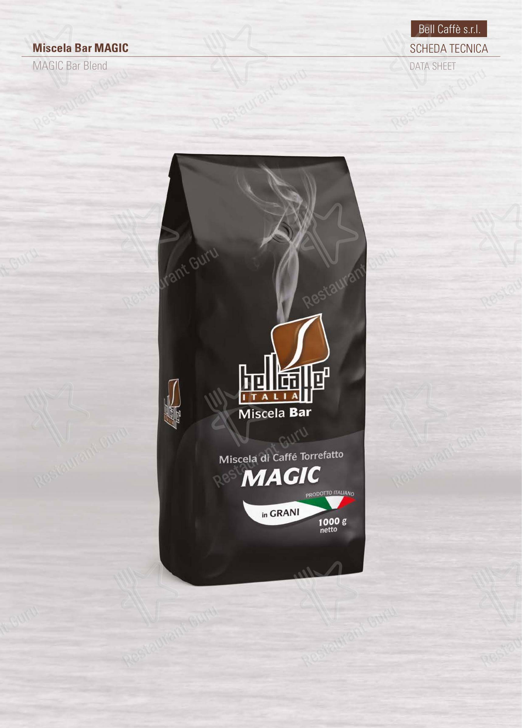 Menu di Bell Caffè Italia - Коктейльная карта
