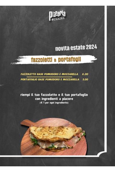 Menu di Pizzeria Era ora #Rimini 