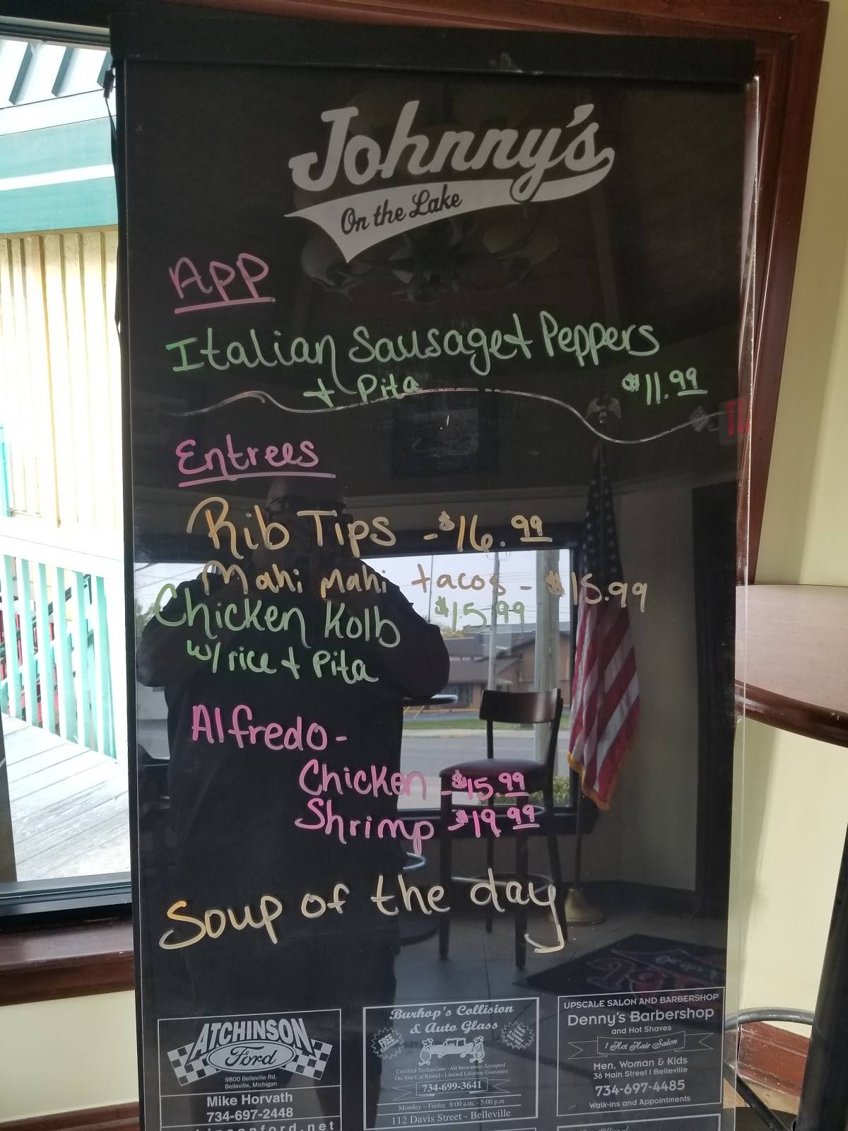 Menu at Johnny's On The Lake Bar & Grill, Belleville