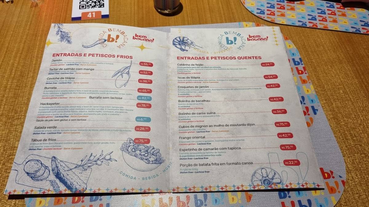 Bem Bacana Pub cardápio