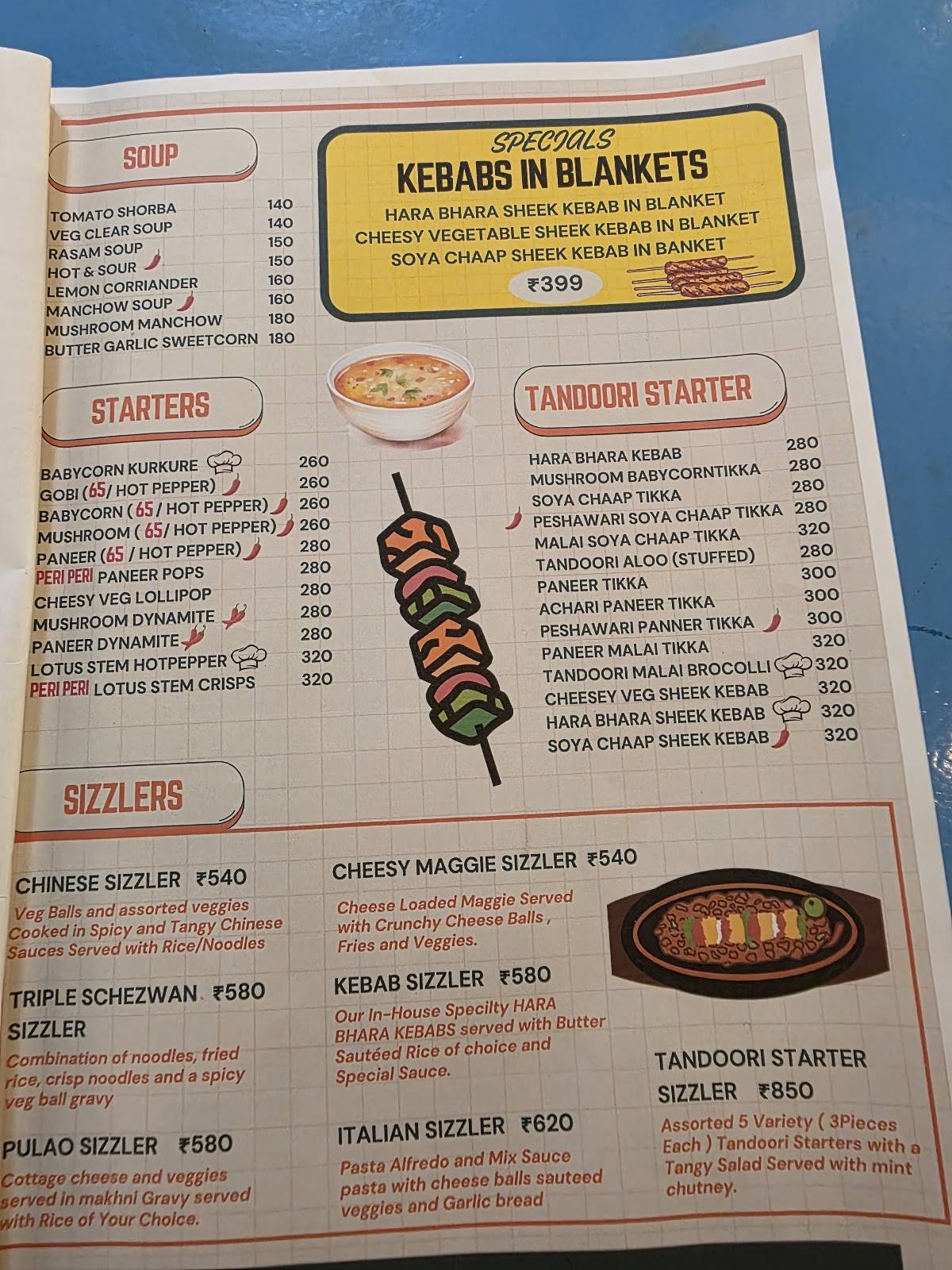 Cosmo Dhaba menu