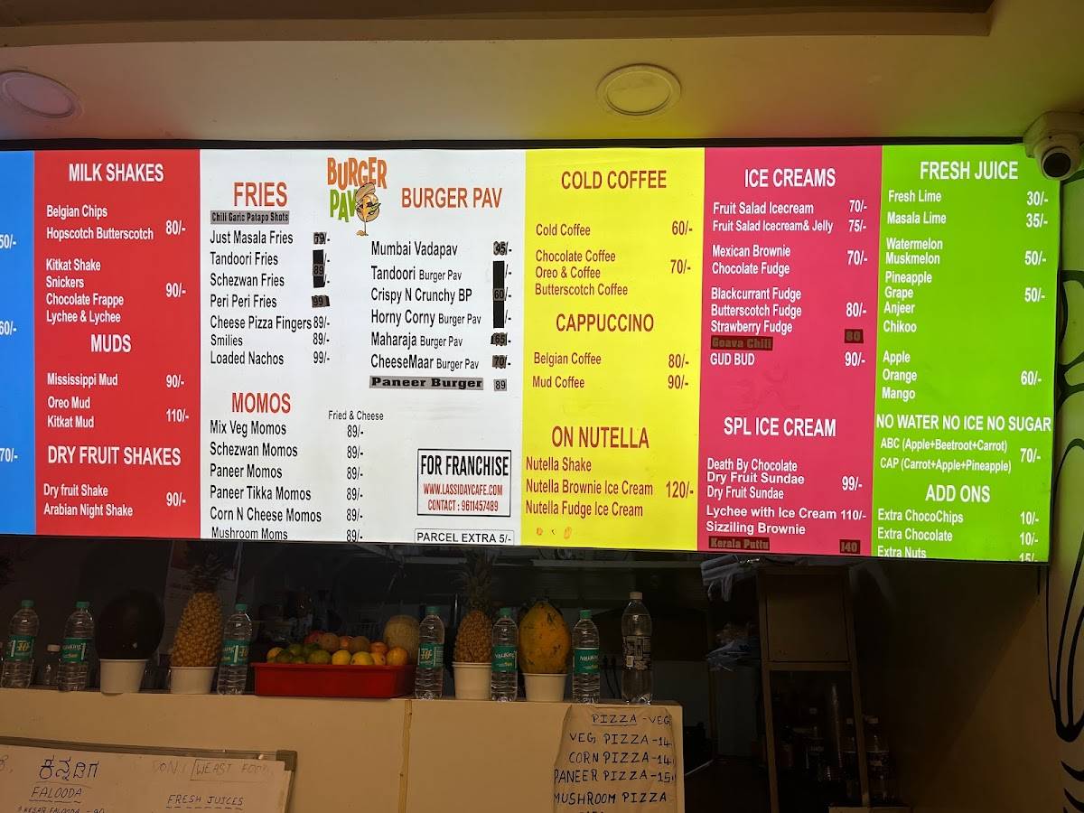 Lassi Day Cafe menu