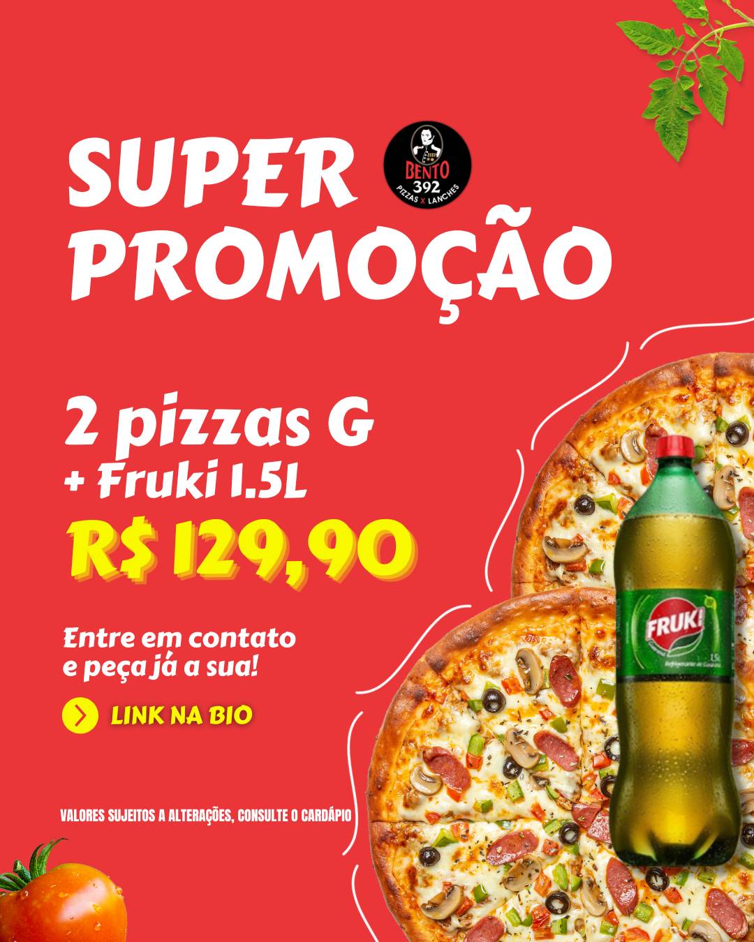 Bento 392 Pizzas e Lanches cardápio