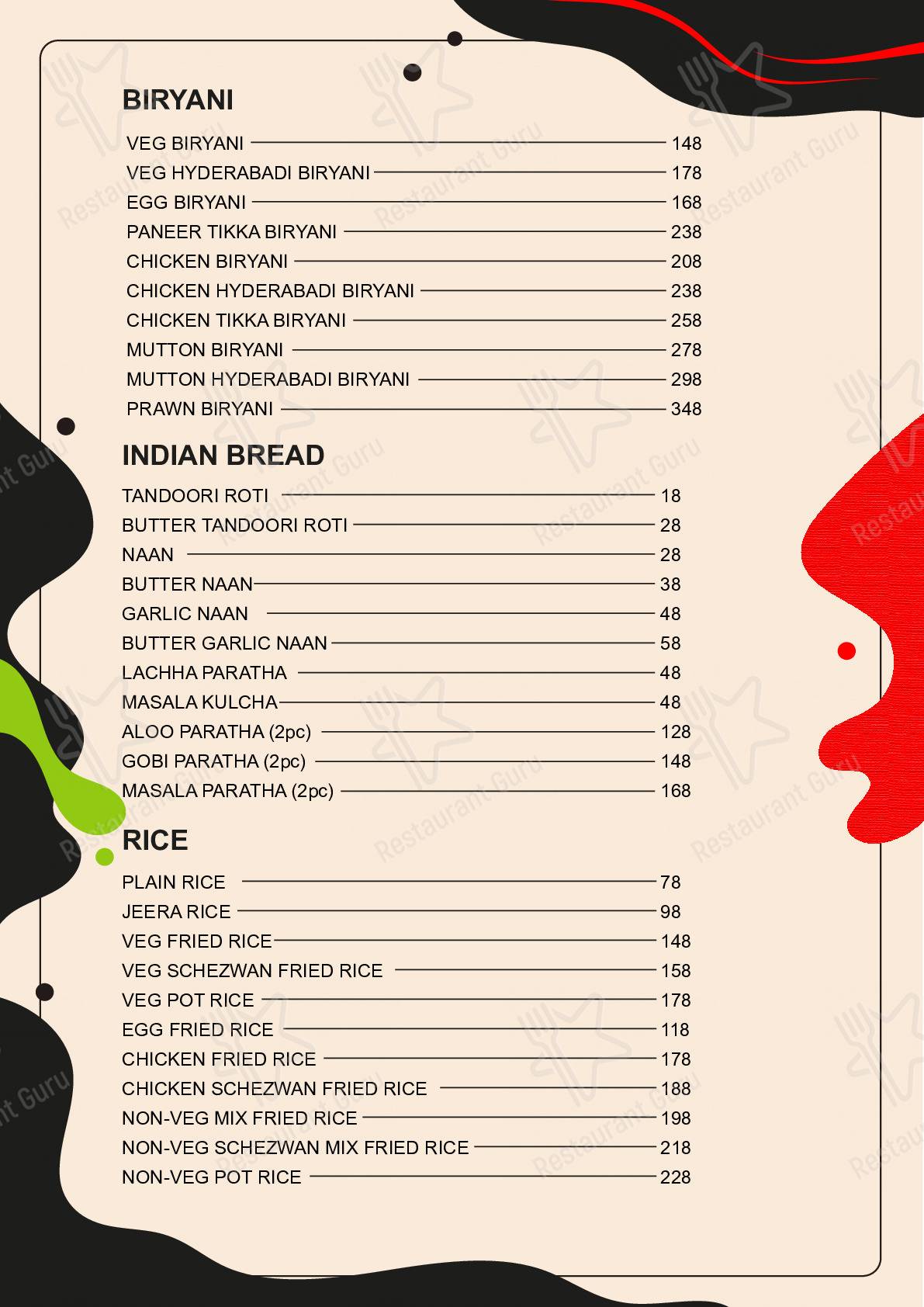 Broo98 Cafe & Restro menu