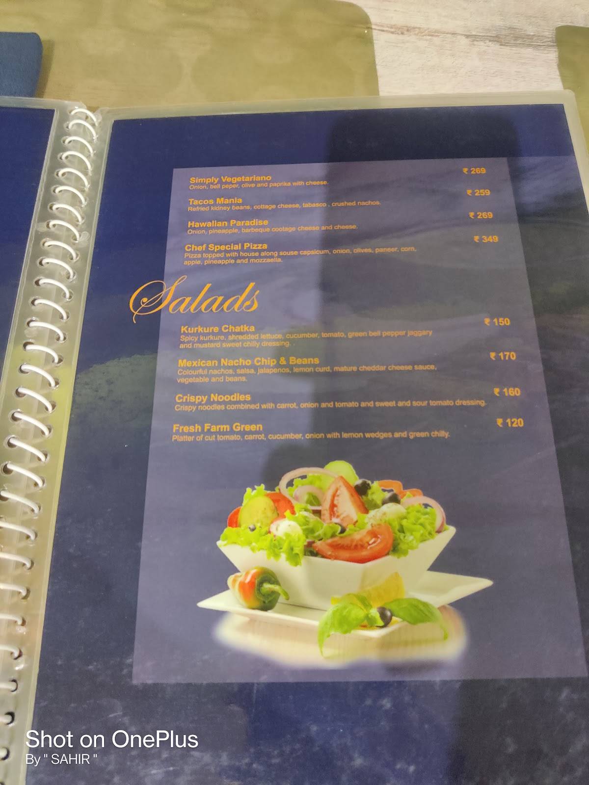Garnish Terrace Restaurant menu