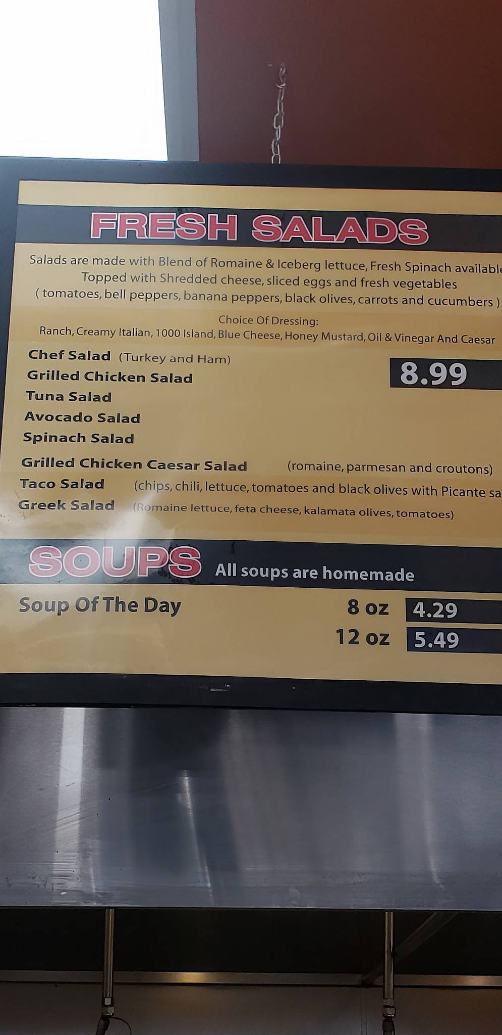Menu at Bill & Ruth's Subs and Burgers Pryor restaurant, Pryor