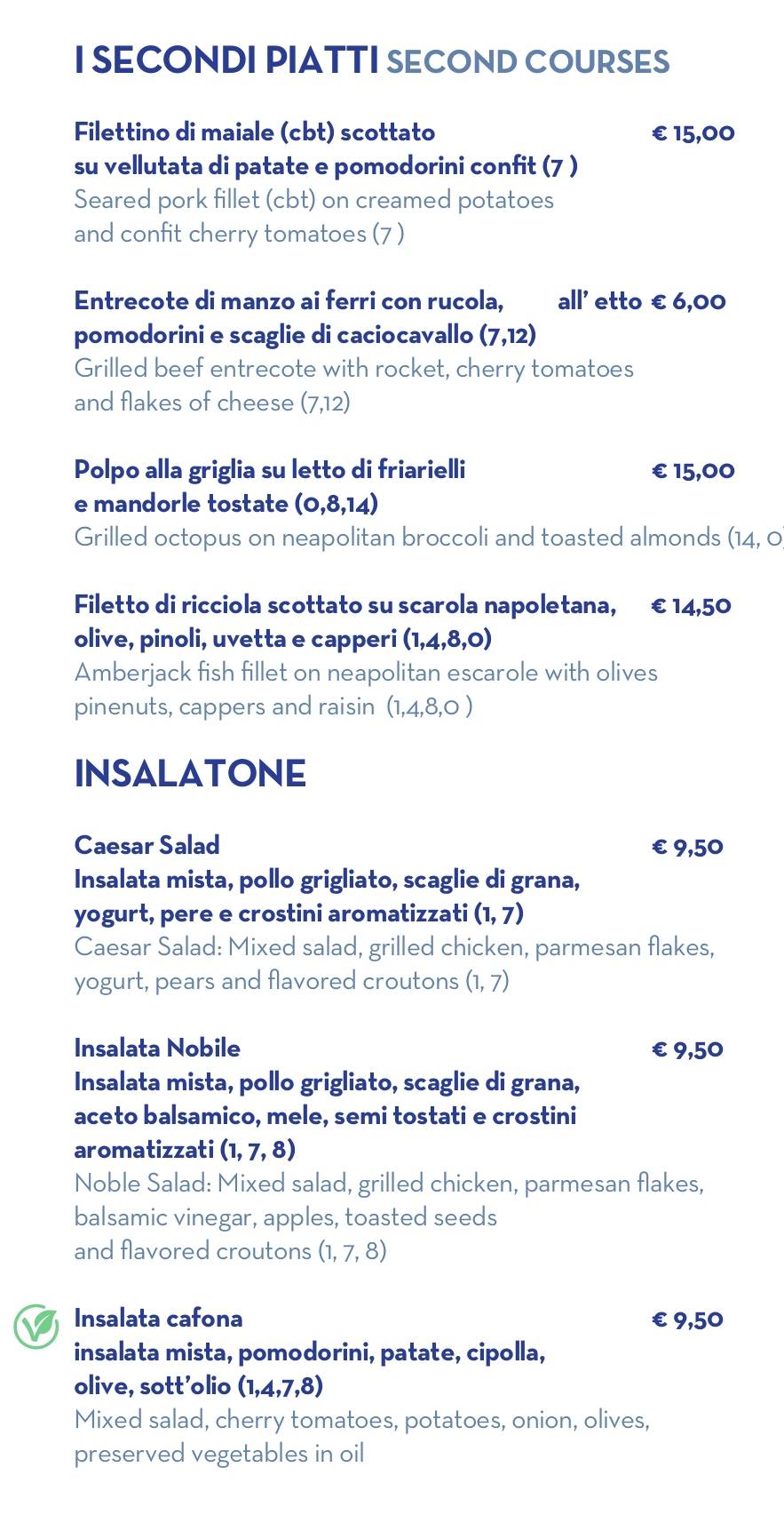 Menu di BisBoccia Bistrot 