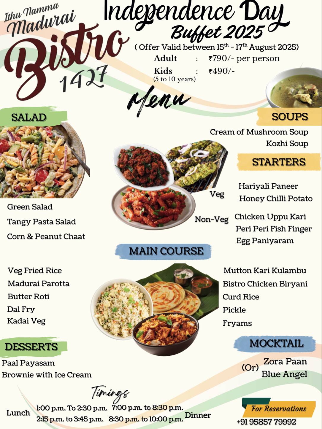 Bistro 1427 - Madurai Restaurant menu