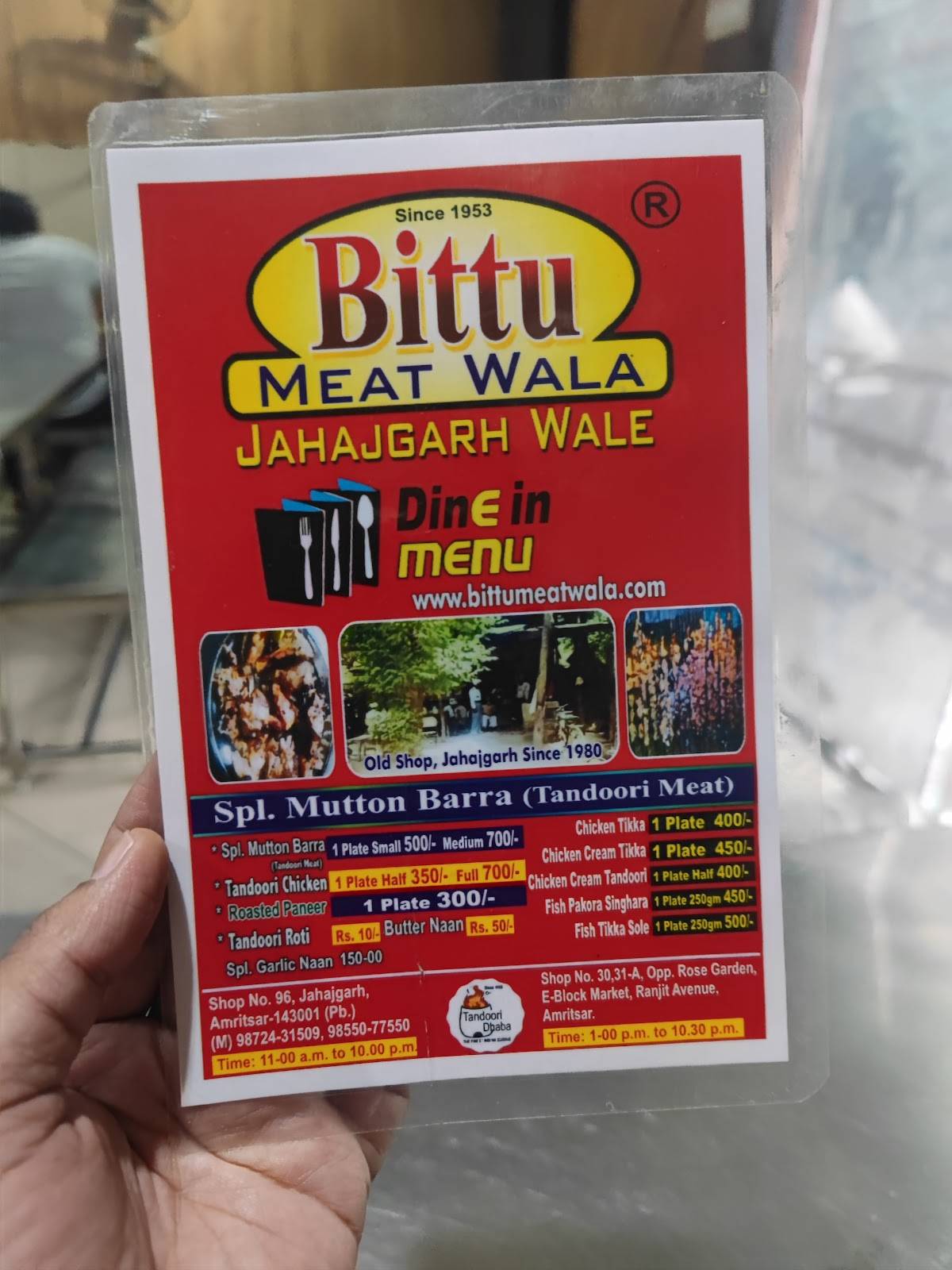 Bittu Meat Wala menu