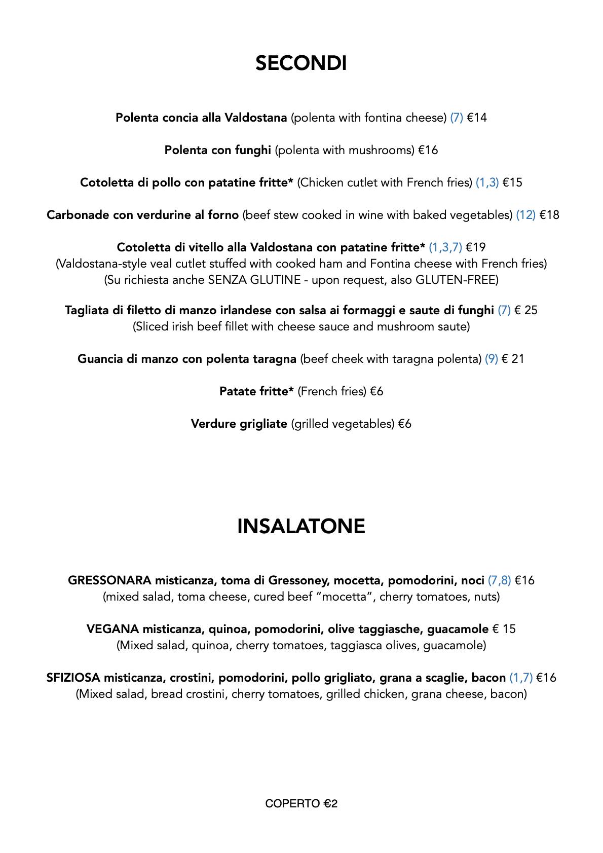Menu di Blanche Bistrot 