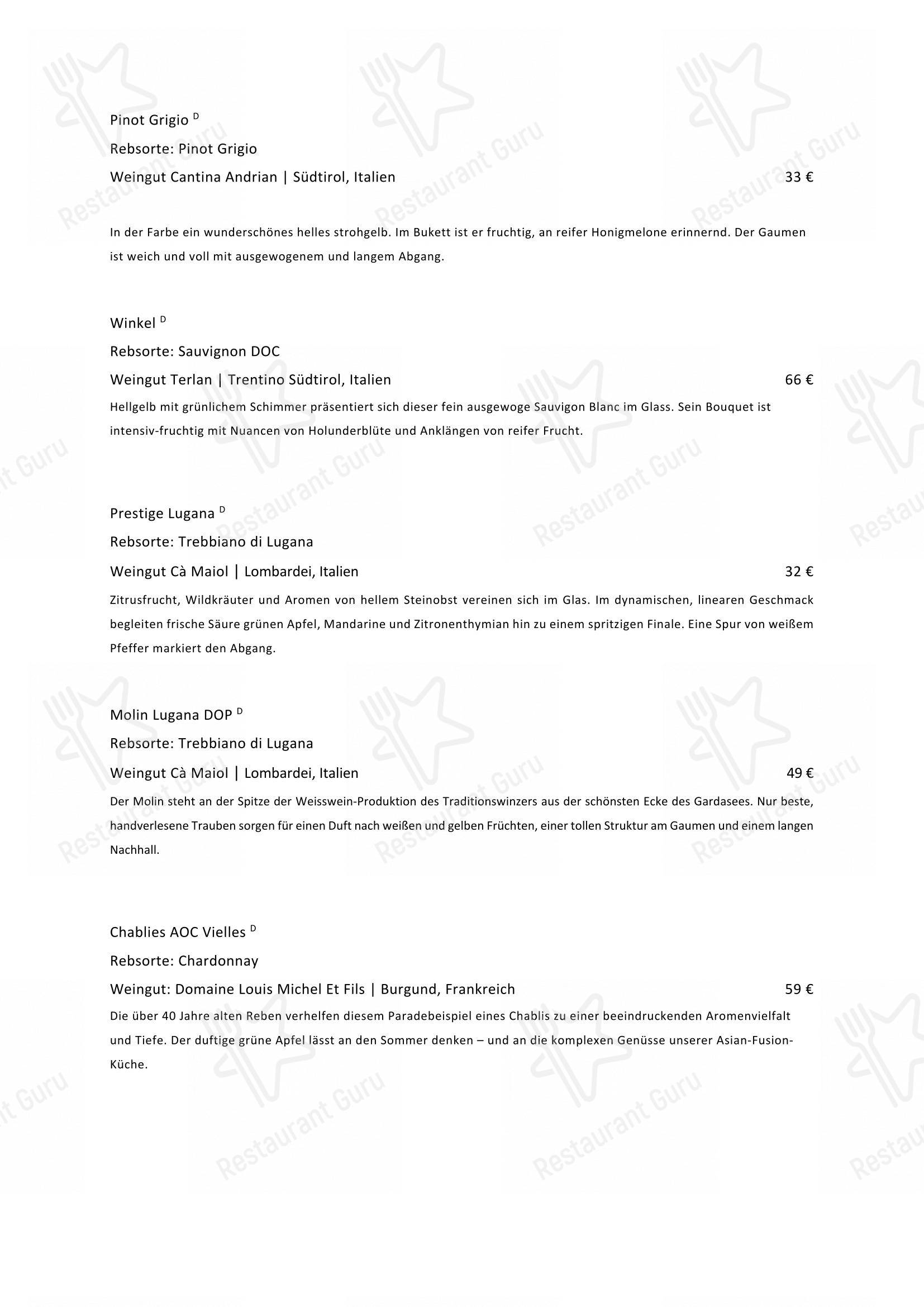 Menu pour Bliss - Restaurant und Bar in Essen - Коктейльная карта