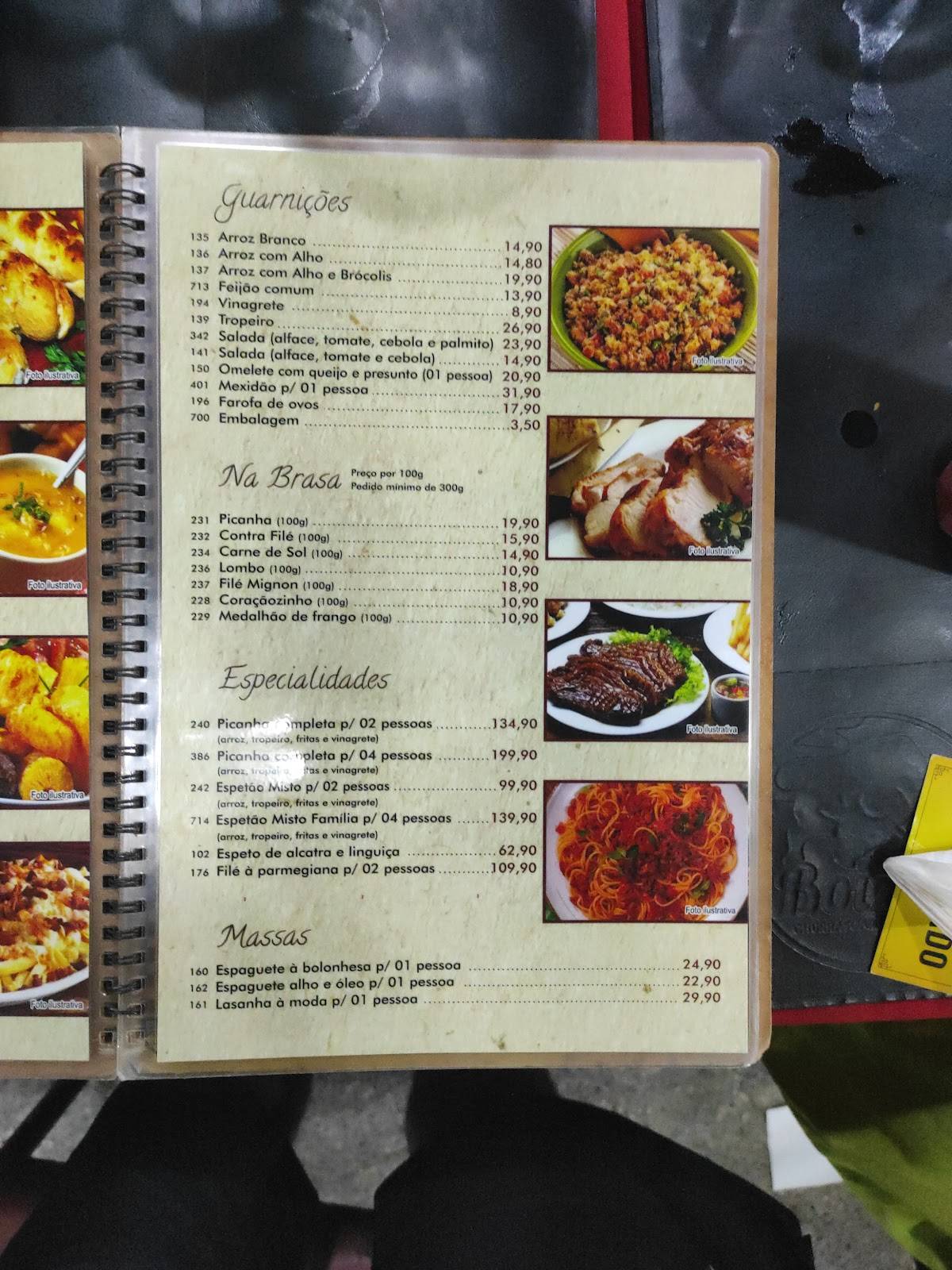 Boizão Churrascaria e Pizzaria cardápio