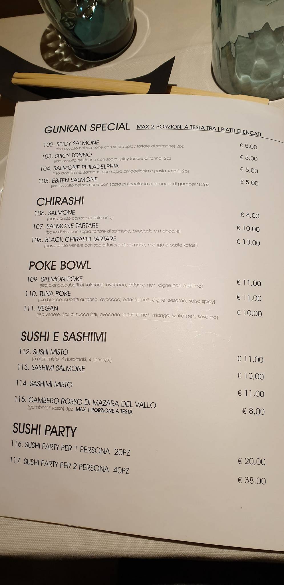 Menu di Spring Sushi 