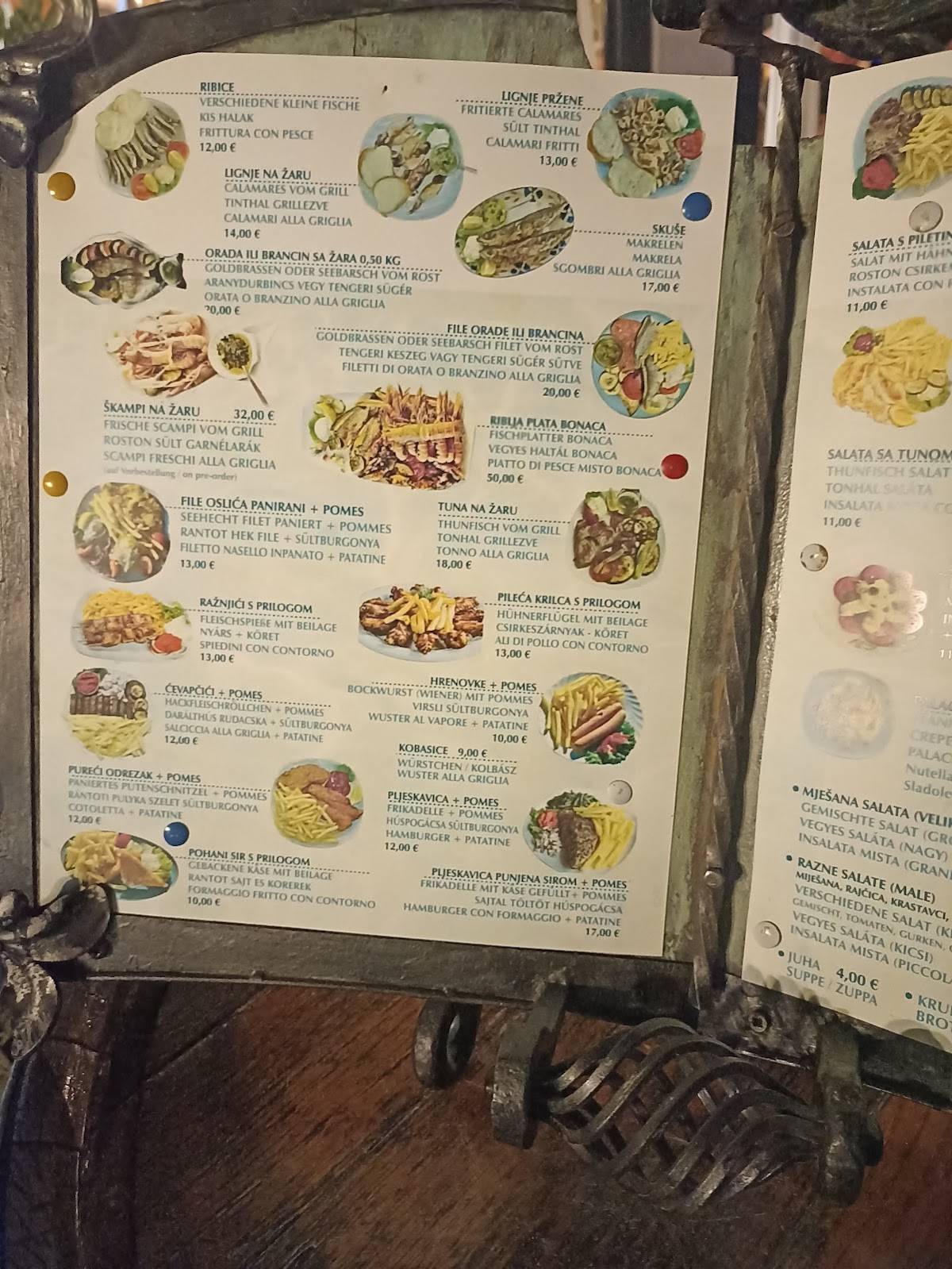 Menu di Bonaca 