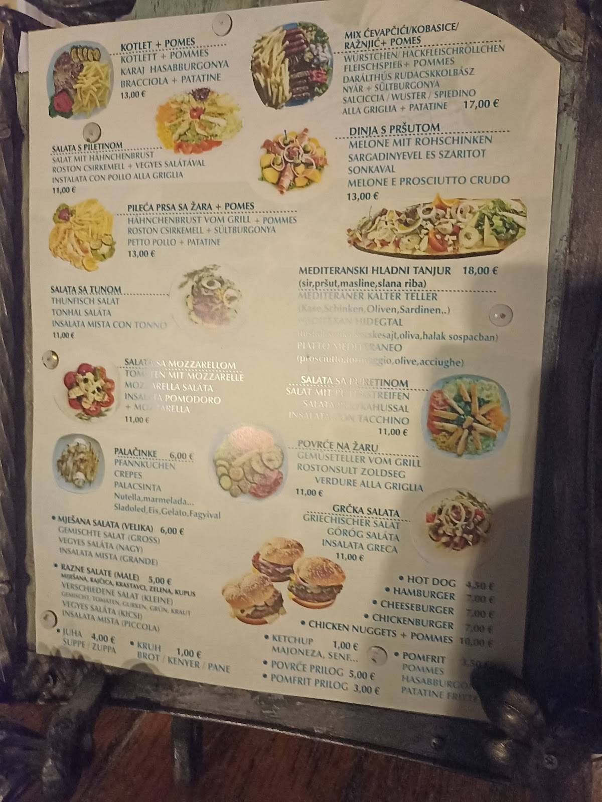 Menu di Bonaca 