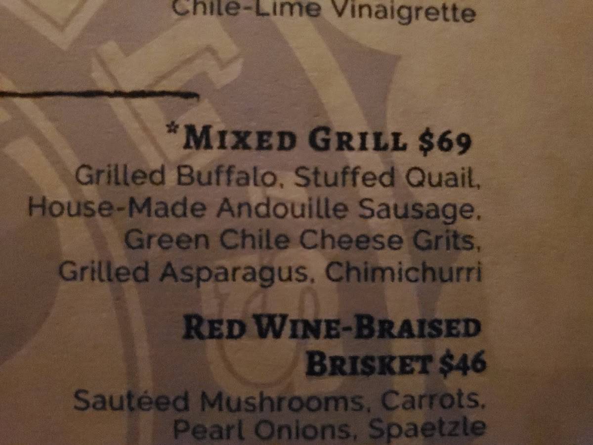 Menu at Bonnell's Fine Texas Cuisine steakhouse, Fort Worth