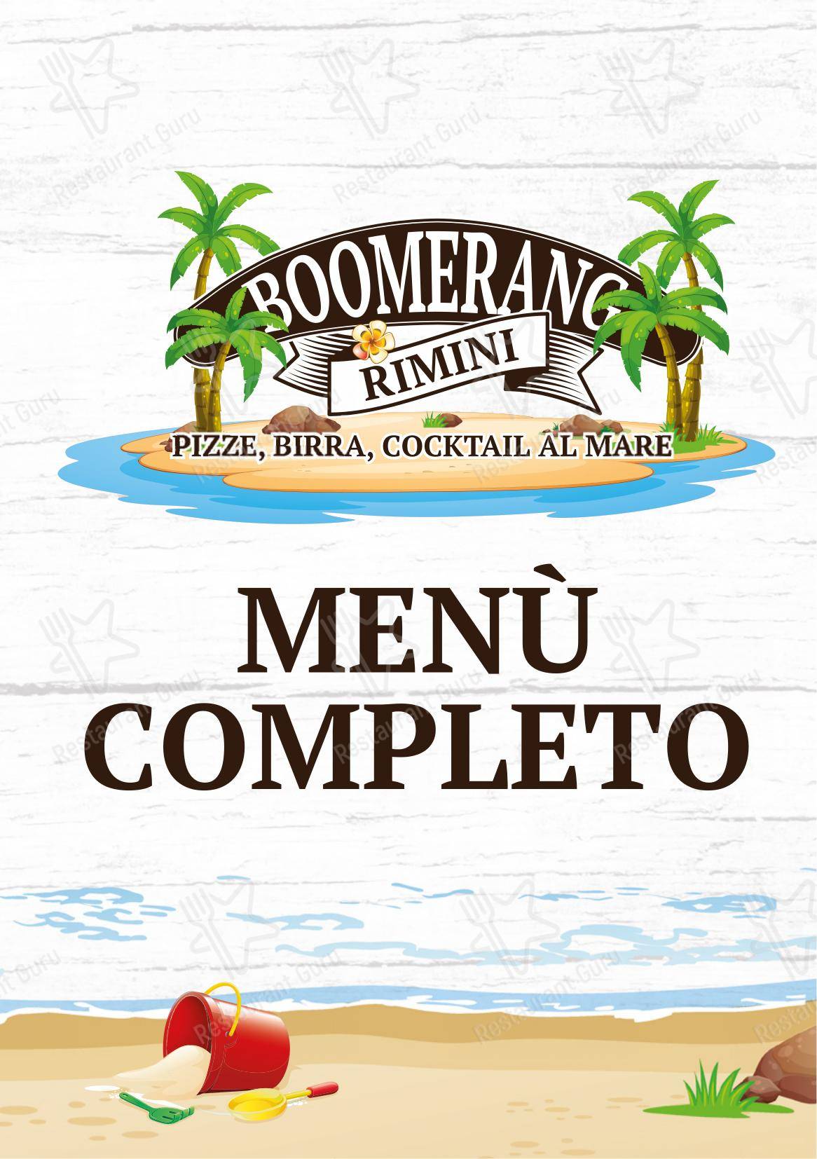 Menu per Boomerang Rimini in Rimini