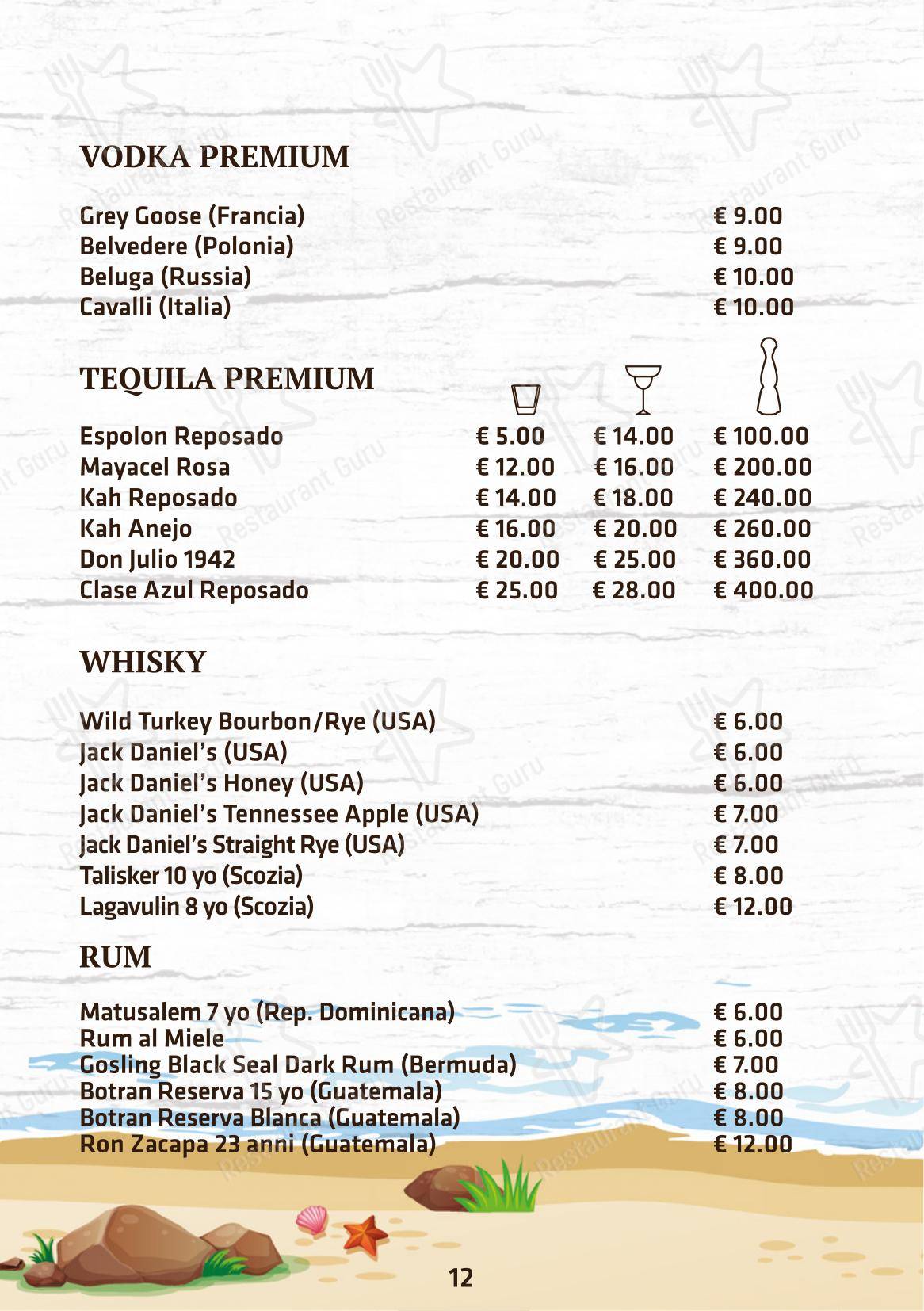 Menu di Boomerang Rimini - Menu