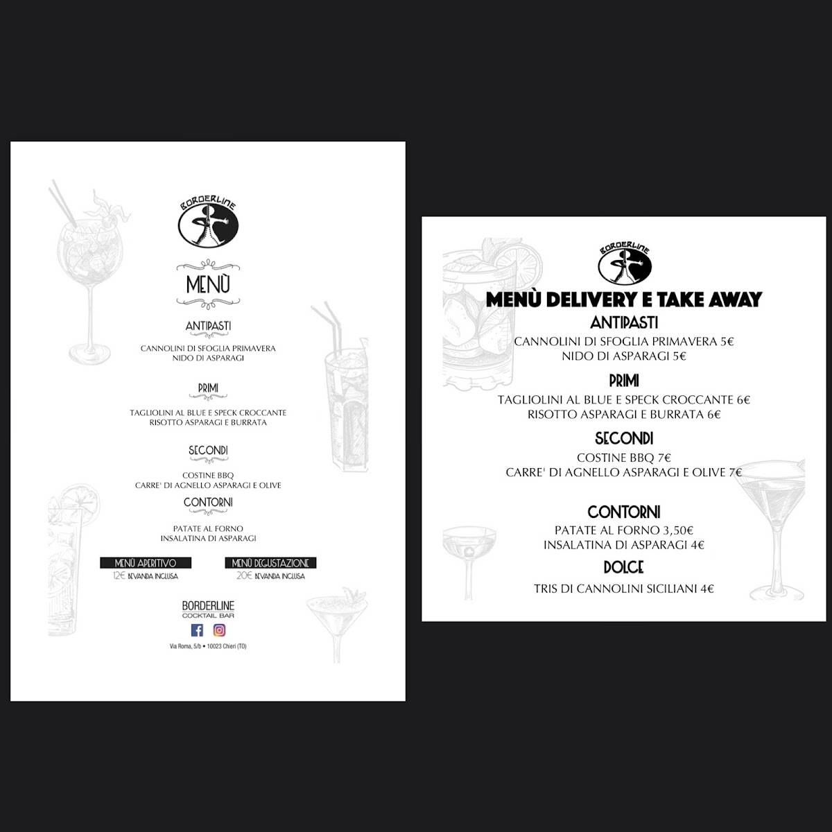 Menu di Borderline Cocktail Bar 