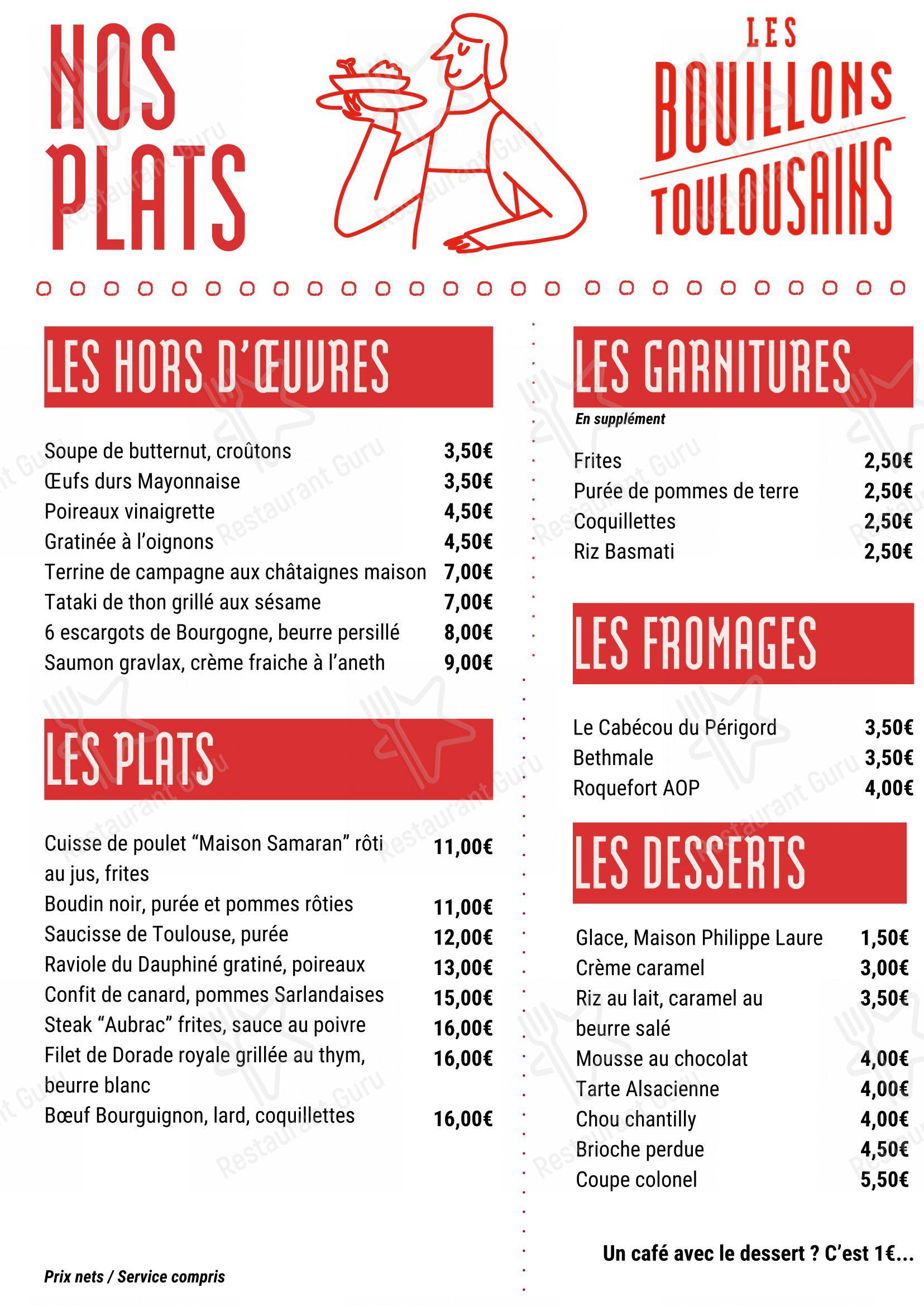 Bouillon Toulousain Labège dans Labège - 菜单