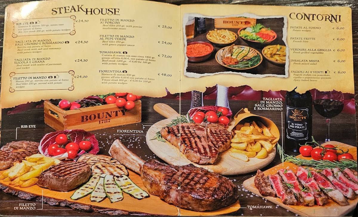 Menu di Bounty Rimini 