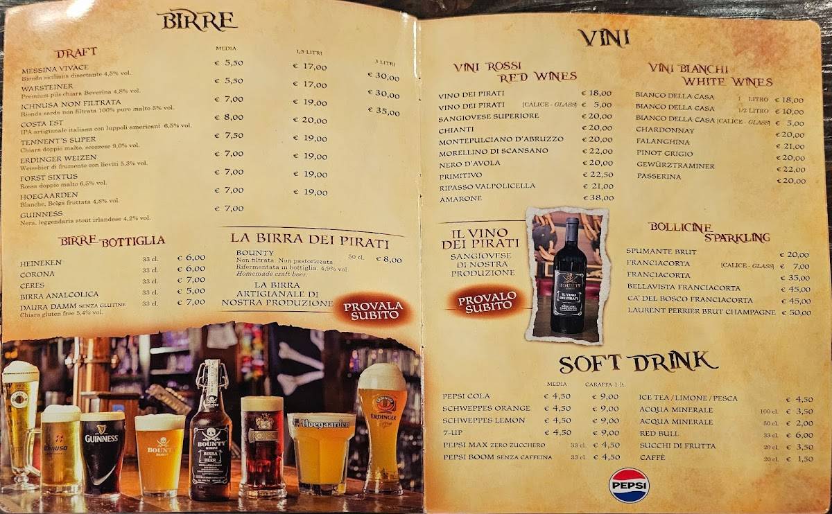 Menu di Bounty Rimini 