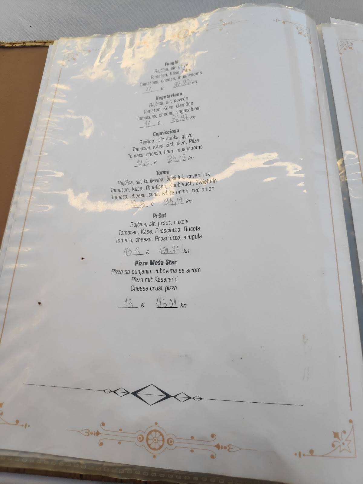 Menu de ARCA