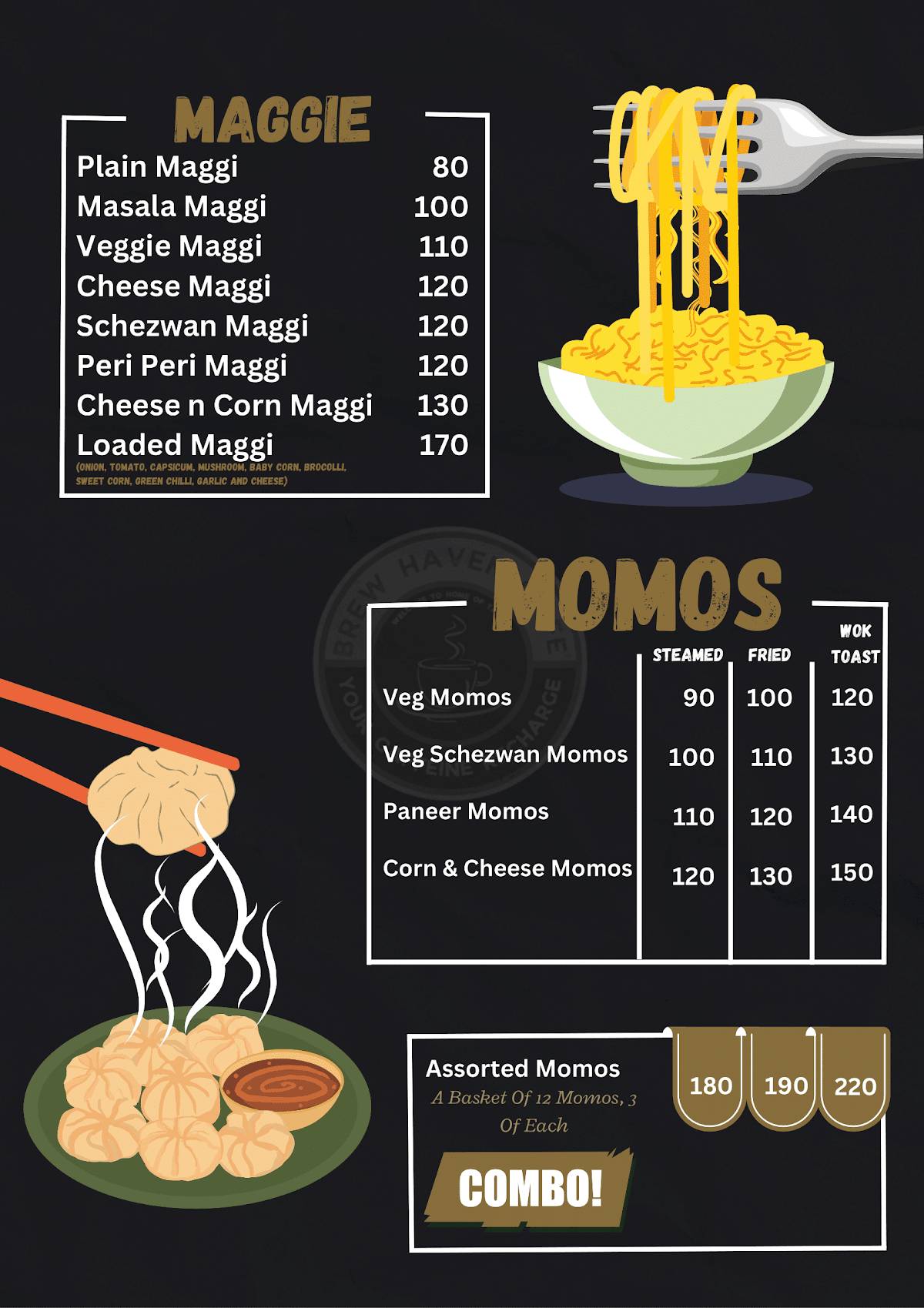 Brew Haven Cafe menu