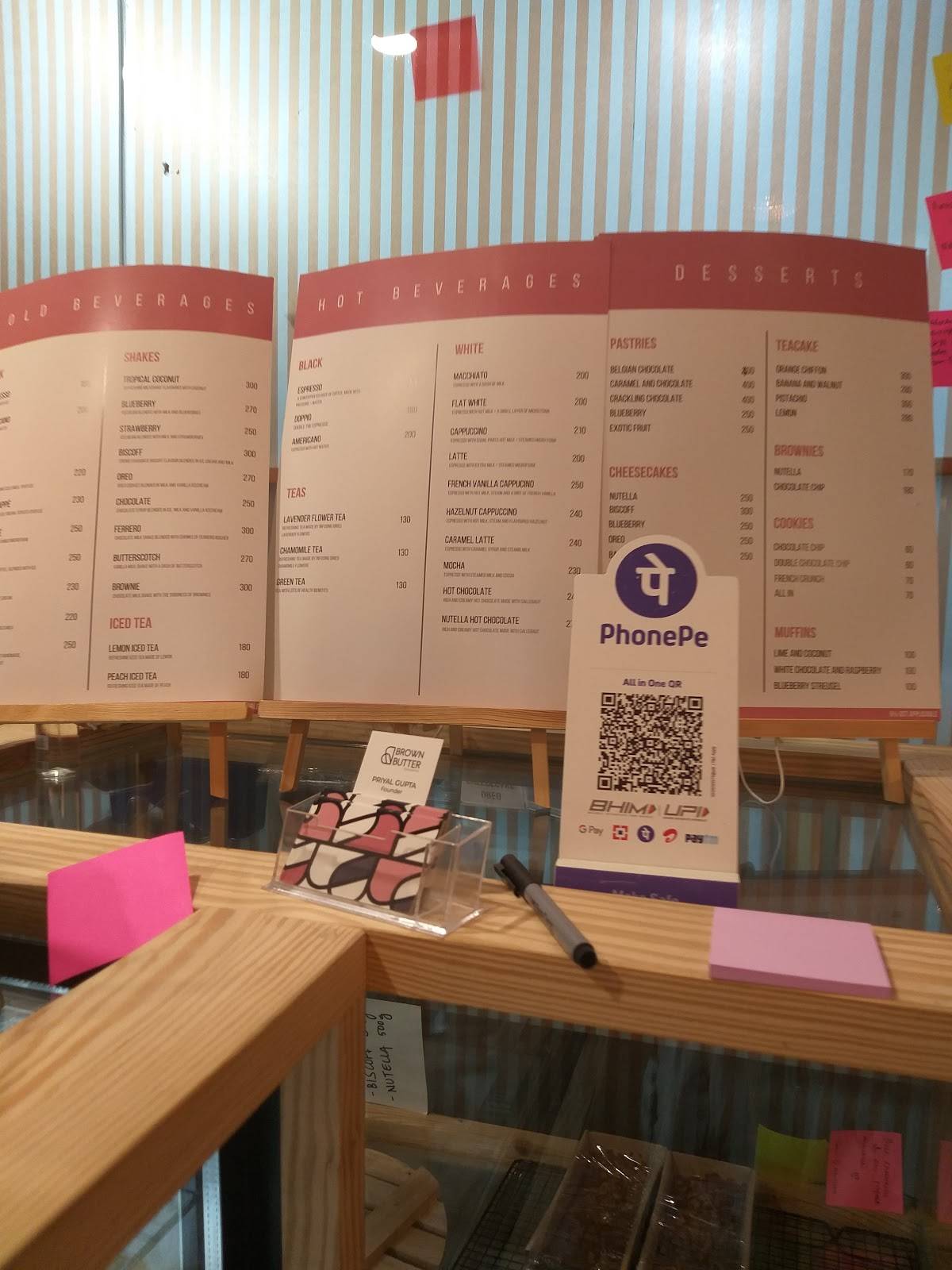 Brown Butter Bodakdev menu