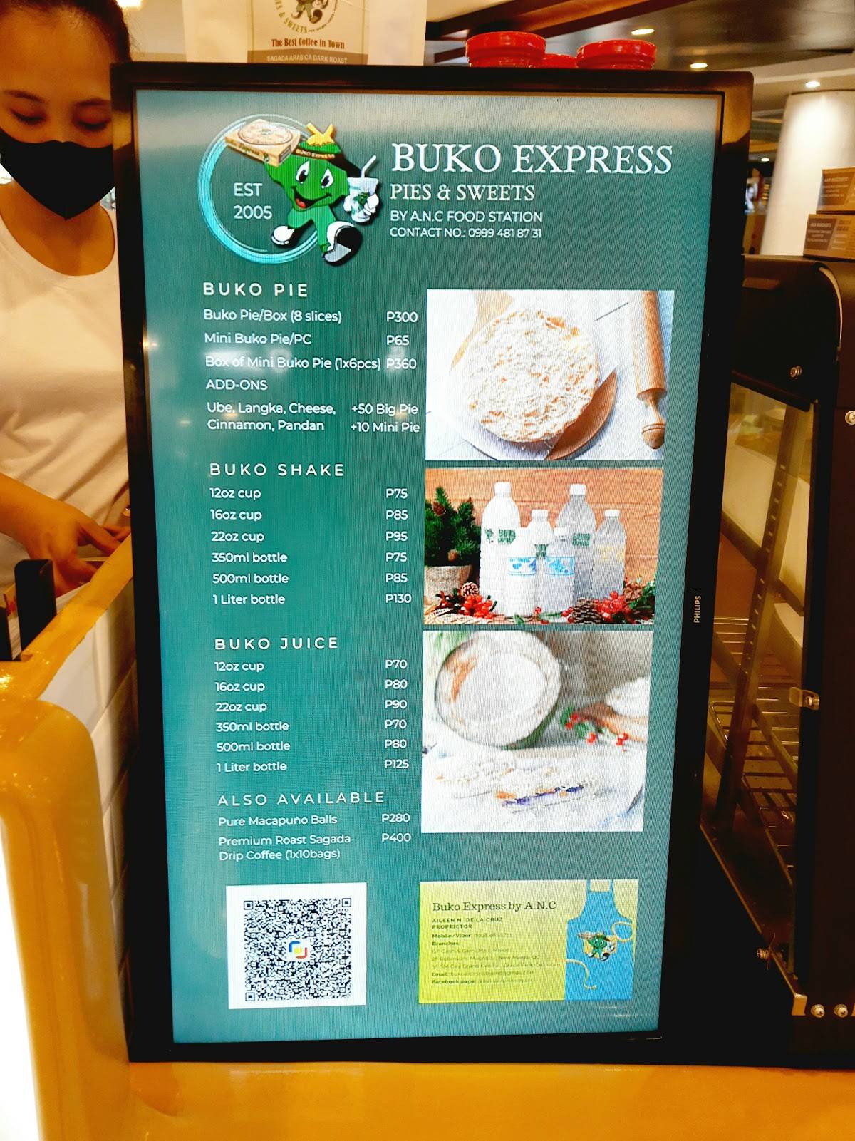 Menu At Buko Express Pies Sweets Quezon City