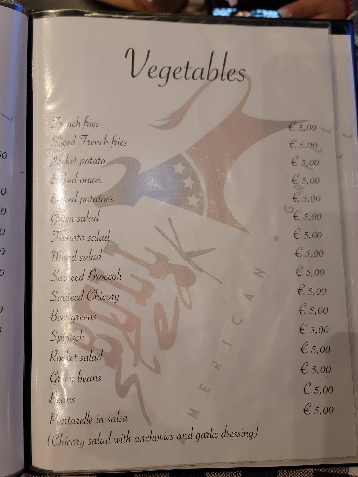 Menu di Bull Steak 