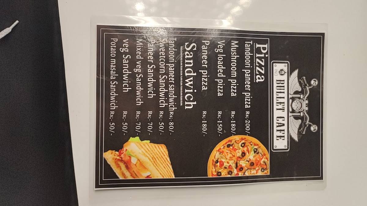 Bullet cafe menu