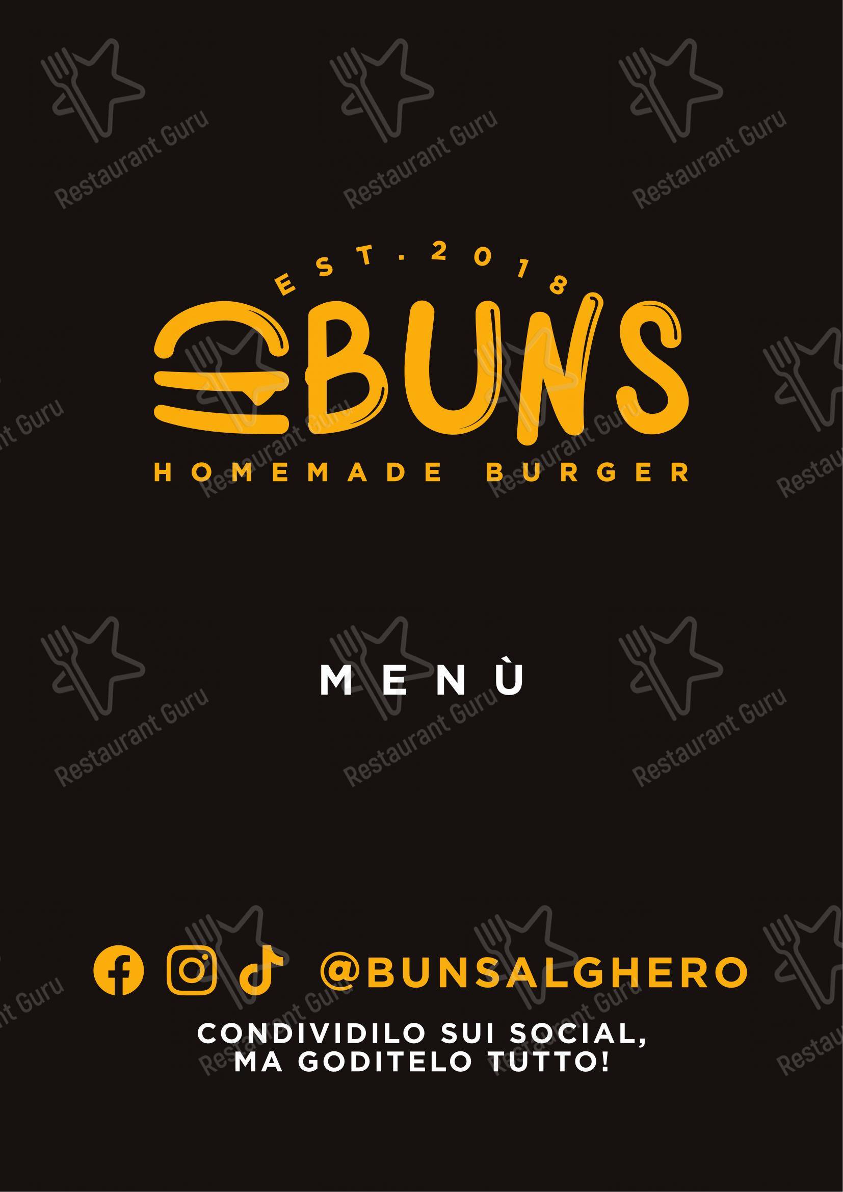 Menu di Buns Homemade Burger - Menu