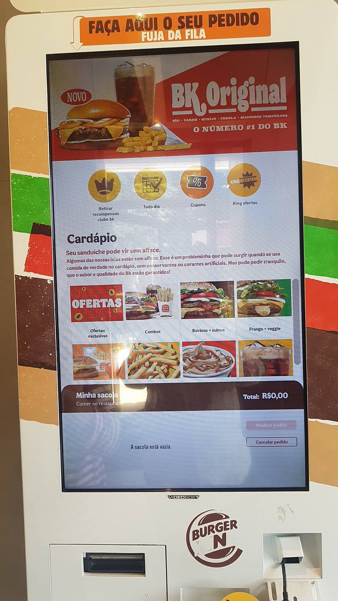 Burger King cardápio
