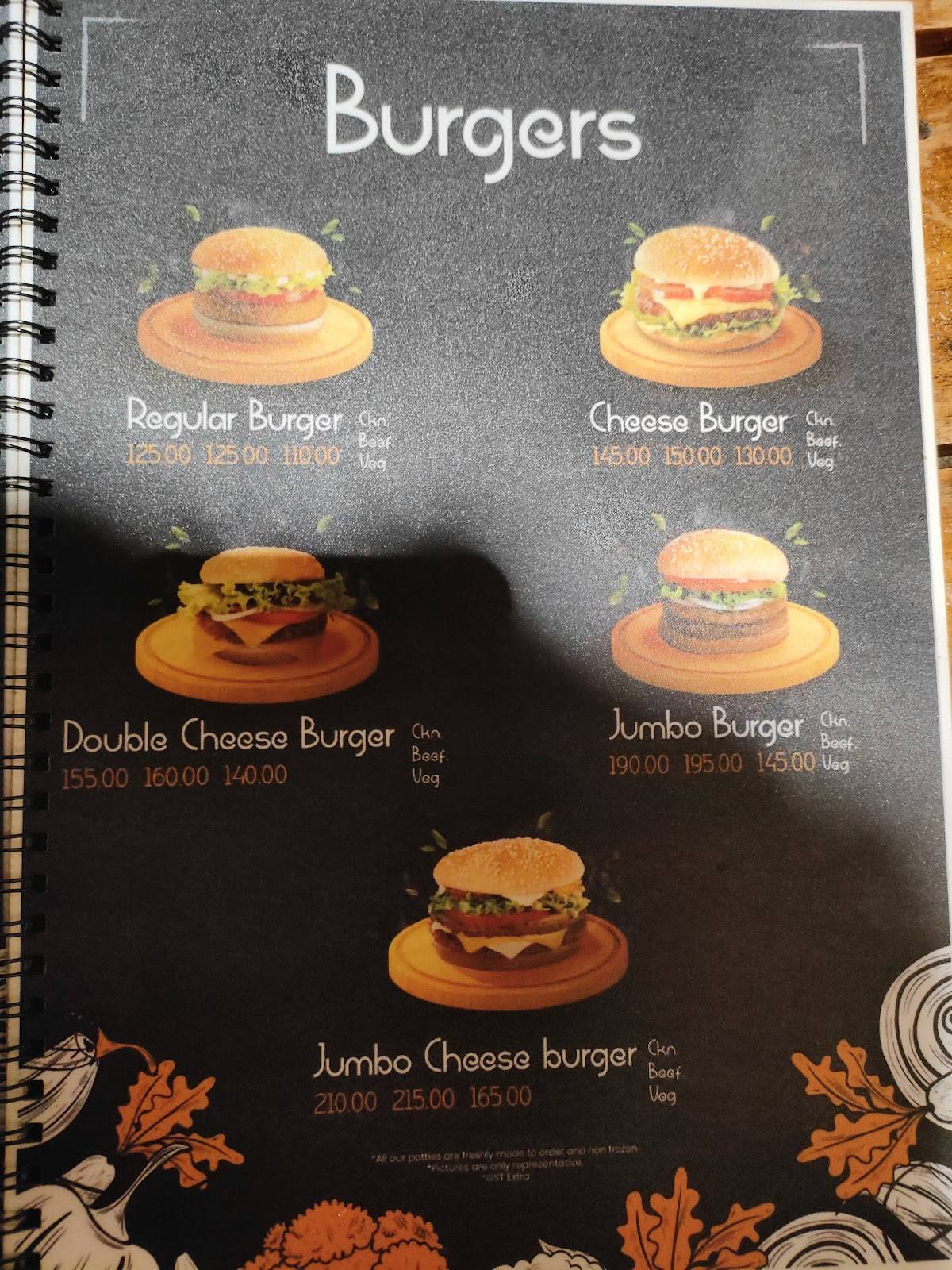 Burger Lounge Kannur menu