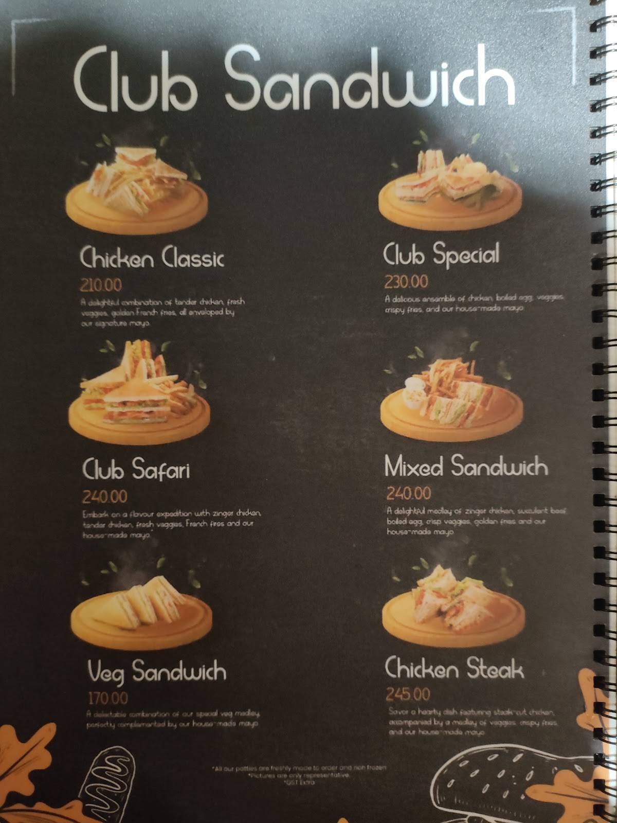 Burger Lounge Kannur menu
