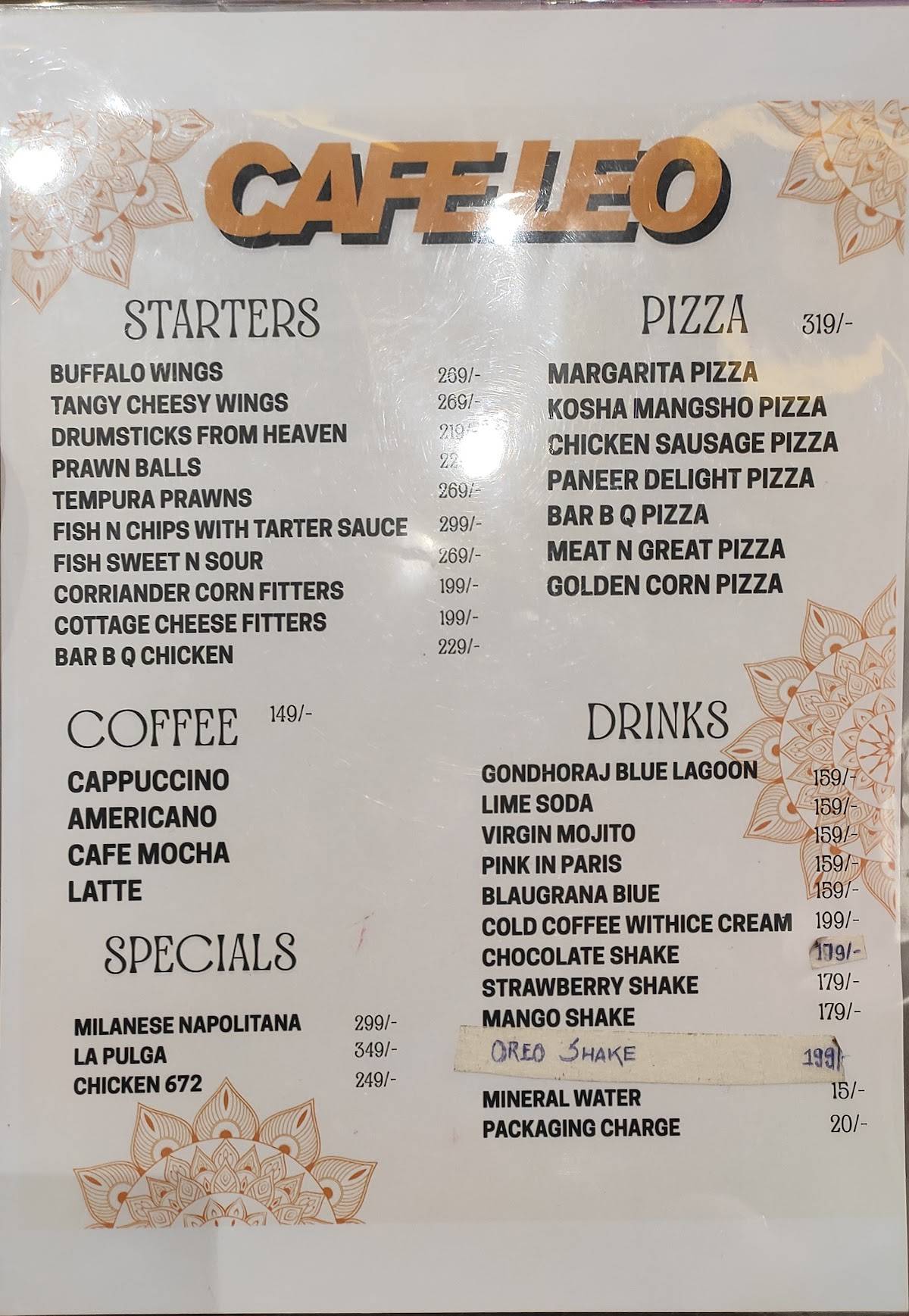 CAFE LEO menu