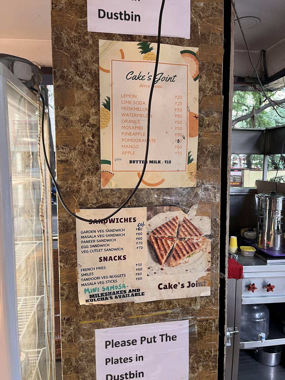 CAKE'S JOINT menu