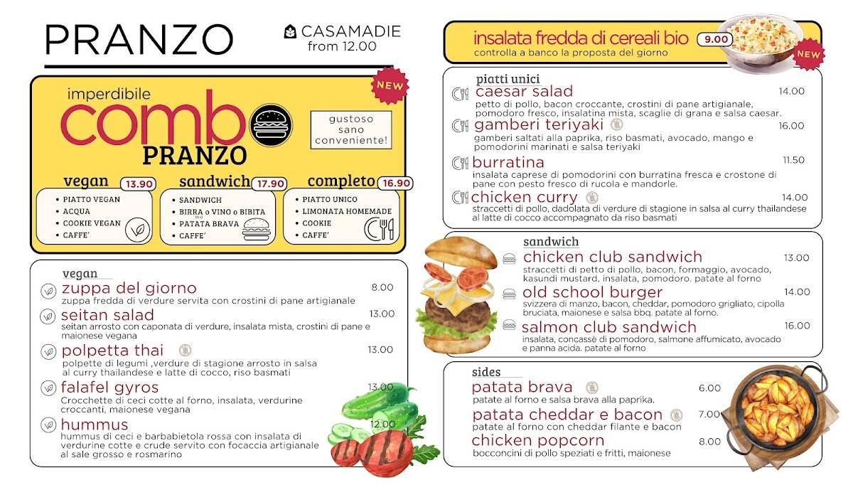 Menu di CASAMADIE - Piazza del Popolo, Cesena 