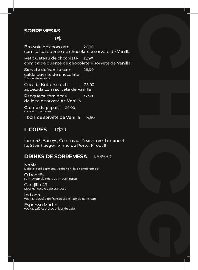 Chicago Prime Parrilla CHCG Lago Sul: Carnes, Delivery, Restaurante em Brasília cardápio