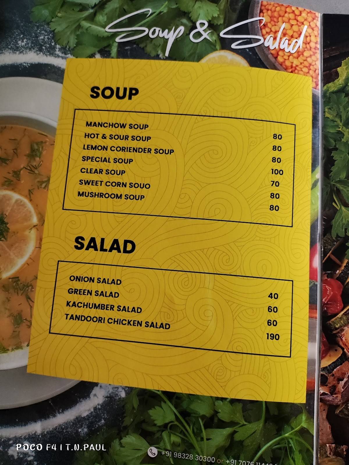 CHILL OUT ROOFTOP RESTAURANT menu